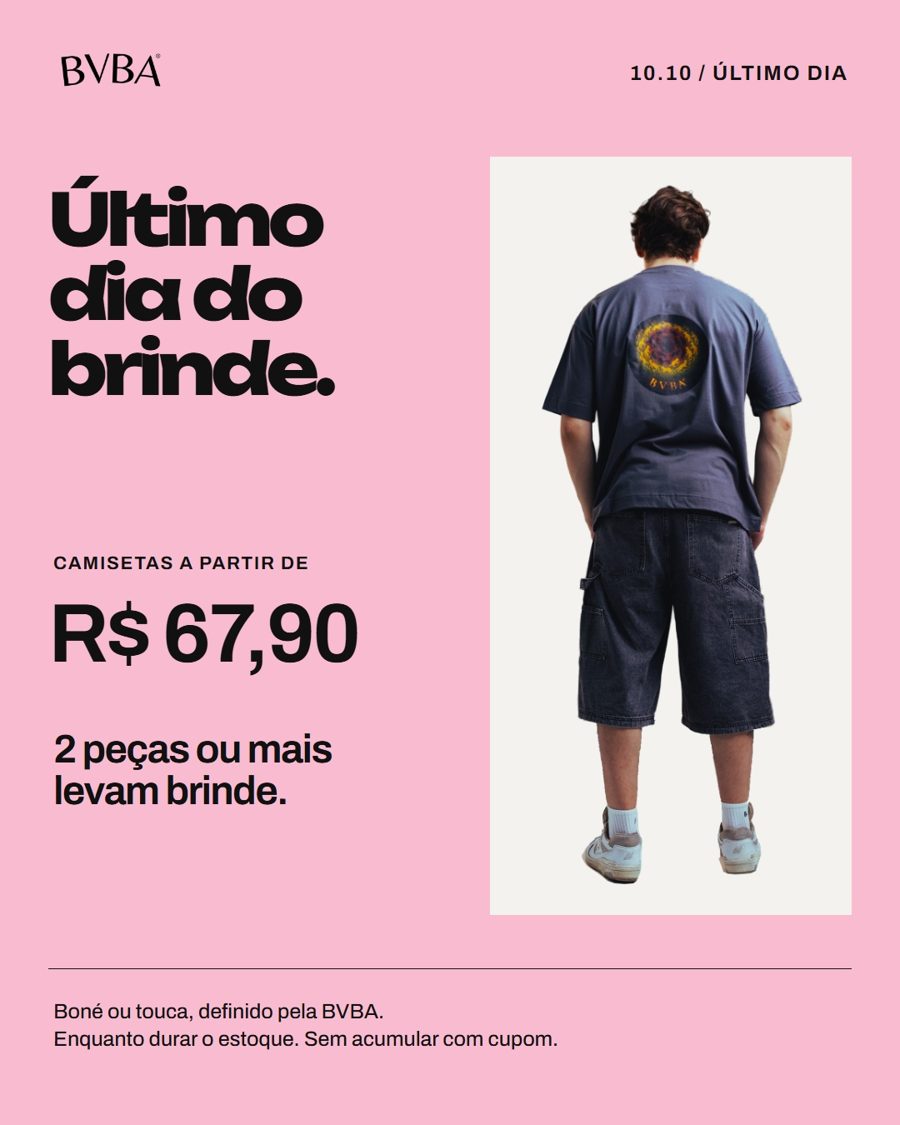 Post da BVBA Supply no Pré-Black: Último dia do brinde.